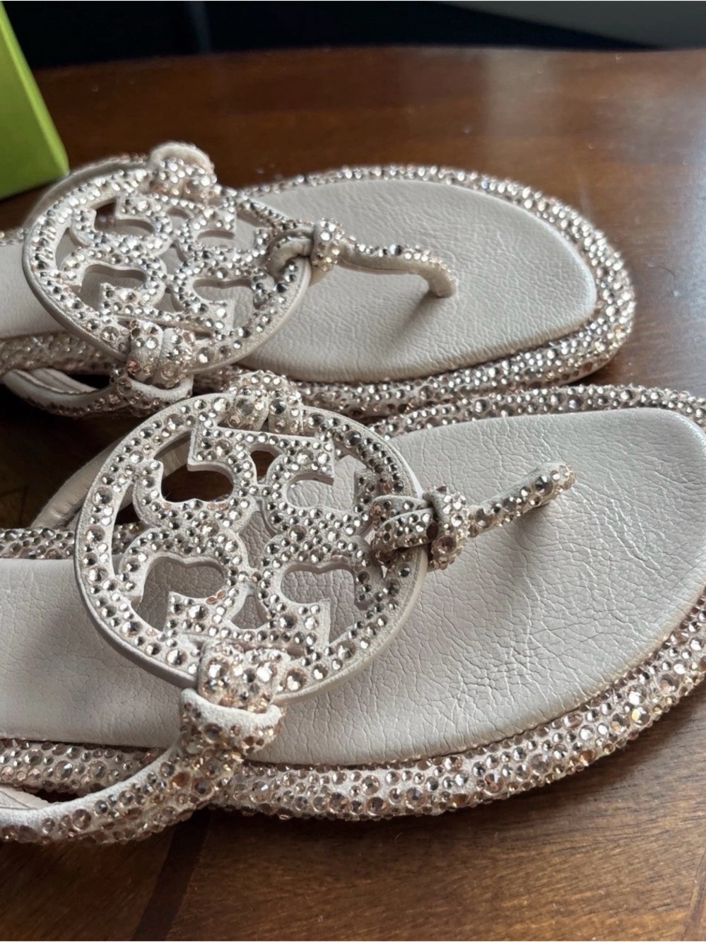 Tory Burch Miller Crystal Knotted Sandals in Rose Gold Pink 9 - Picture 6 of 12
